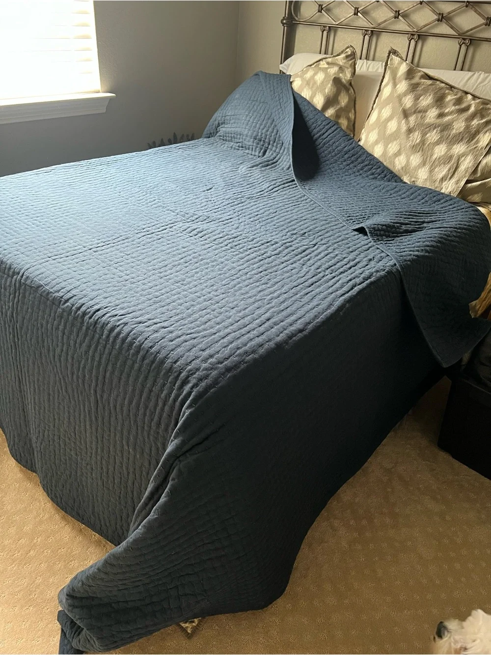 Pottery Barn Deep Navy Quilted Quilt (without shams)